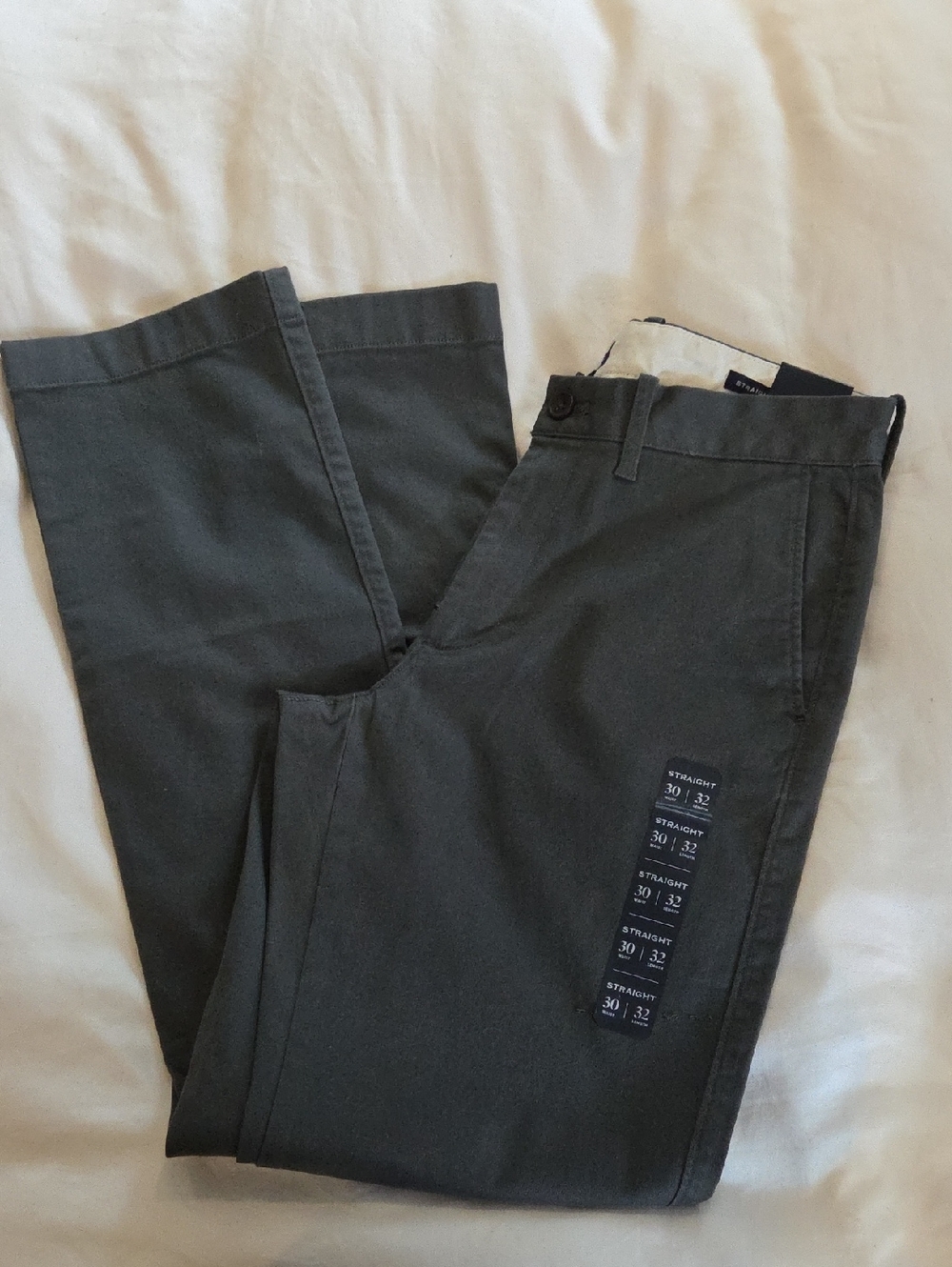 J. Crew Men's Charcoal Straight Chinos